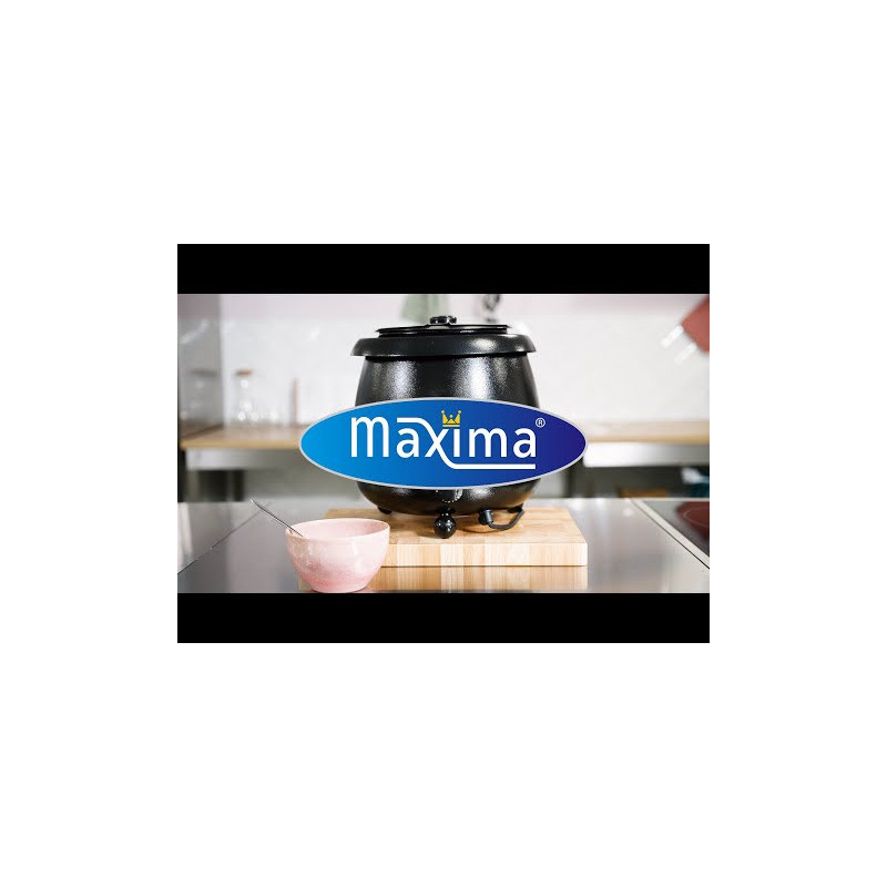 Maxima - Marmite à soupe - 10L - Pot intérieur amovible - avec encoche pour cuillère