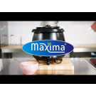 Maxima - Marmite à soupe - 10L - Pot intérieur amovible - avec encoche pour cuillère