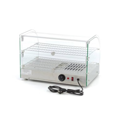 Maxima - Vitrine chauffante pour aliments - 45L - 55cm - 2 étagères