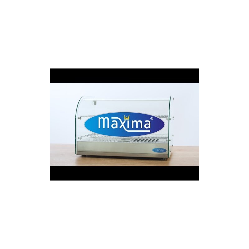 Maxima - Vitrine chauffante pour aliments - 45L - 55cm - 2 étagères