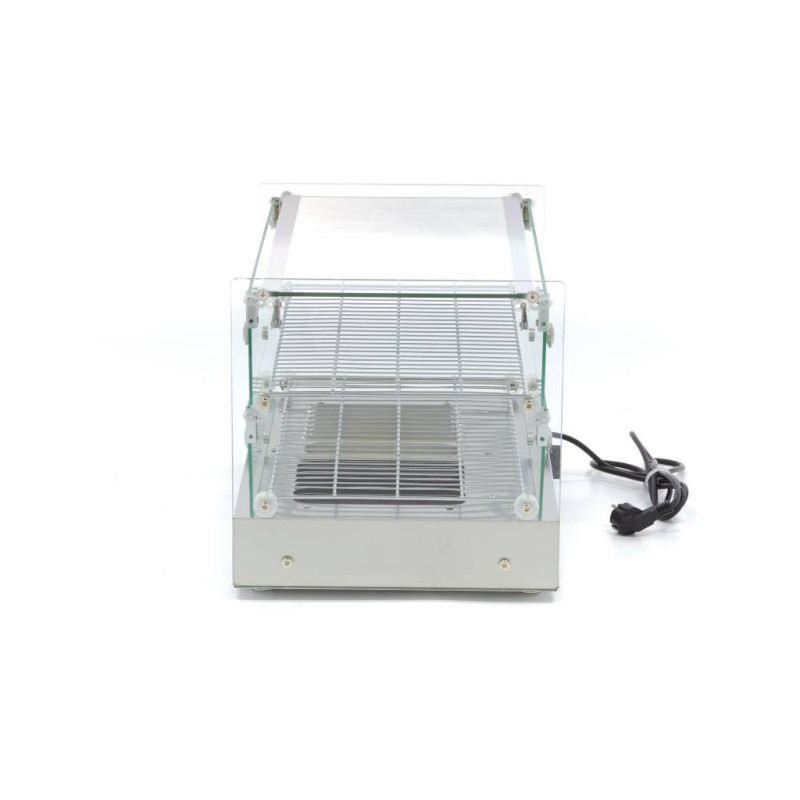 Maxima - Vitrine chauffante pour aliments - 50 L - 55 cm - 2 étagères