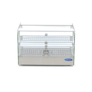Maxima - Vitrine chauffante pour aliments - 50 L - 55 cm - 2 étagères