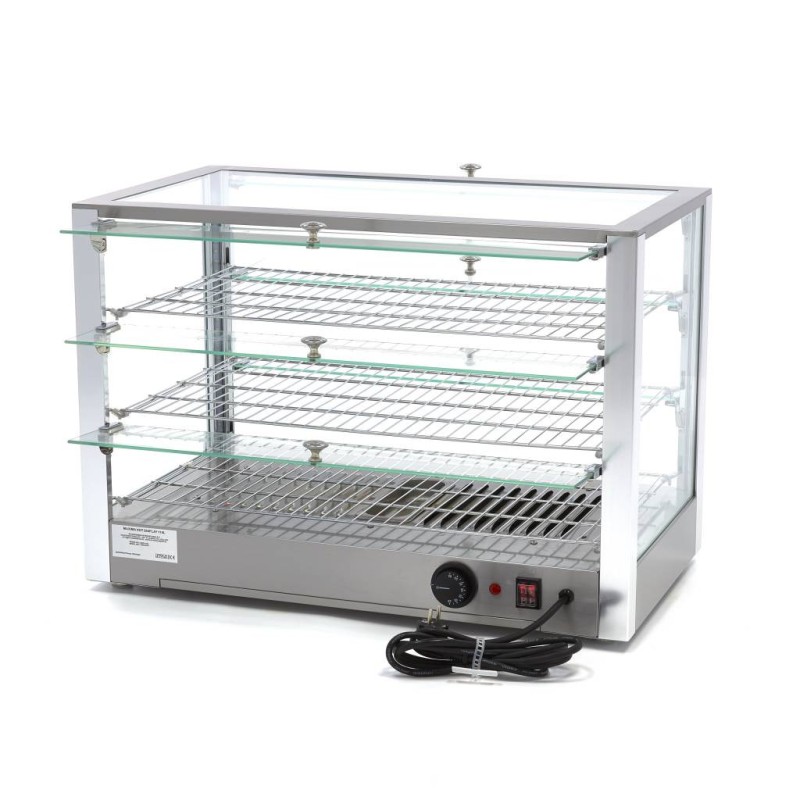 Maxima - Présentoir chauffant pour aliments - 115 L - 70 cm - 3 étagères