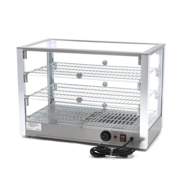 Maxima - Présentoir chauffant pour aliments - 115 L - 70 cm - 3 étagères