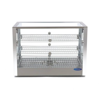 Maxima - Présentoir chauffant pour aliments - 115 L - 70 cm - 3 étagères