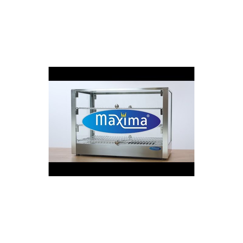 Maxima - Présentoir chauffant pour aliments - 115 L - 70 cm - 3 étagères