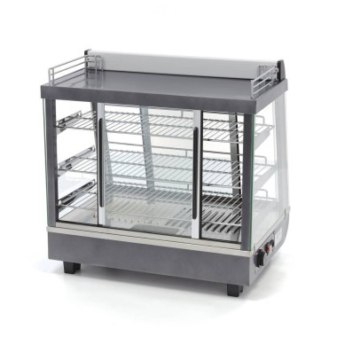 Maxima - Vitrine chauffante pour aliments - 96L - 67,5cm - 3 étagères