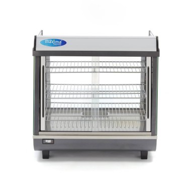 Maxima - Vitrine chauffante pour aliments - 96L - 67,5cm - 3 étagères