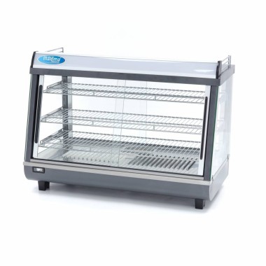Maxima - Présentoir chauffant pour aliments - 136L - 91,5cm - 3 étagères