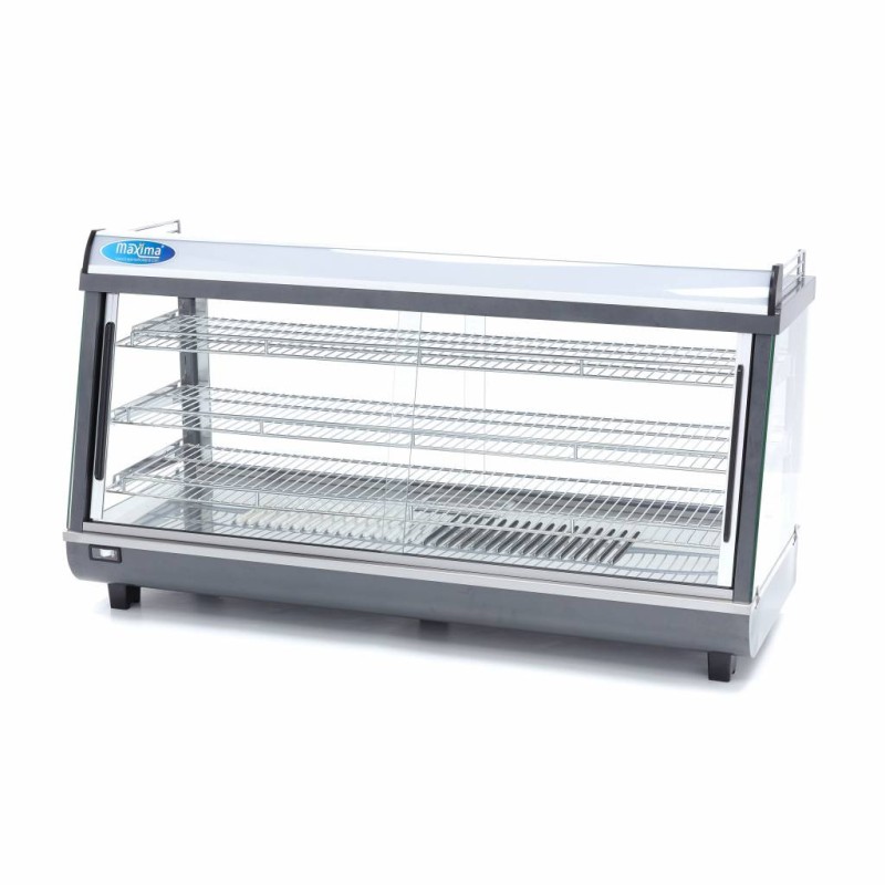 Maxima - Présentoir chauffant pour aliments - 186L - 121,5cm - 3 étagères