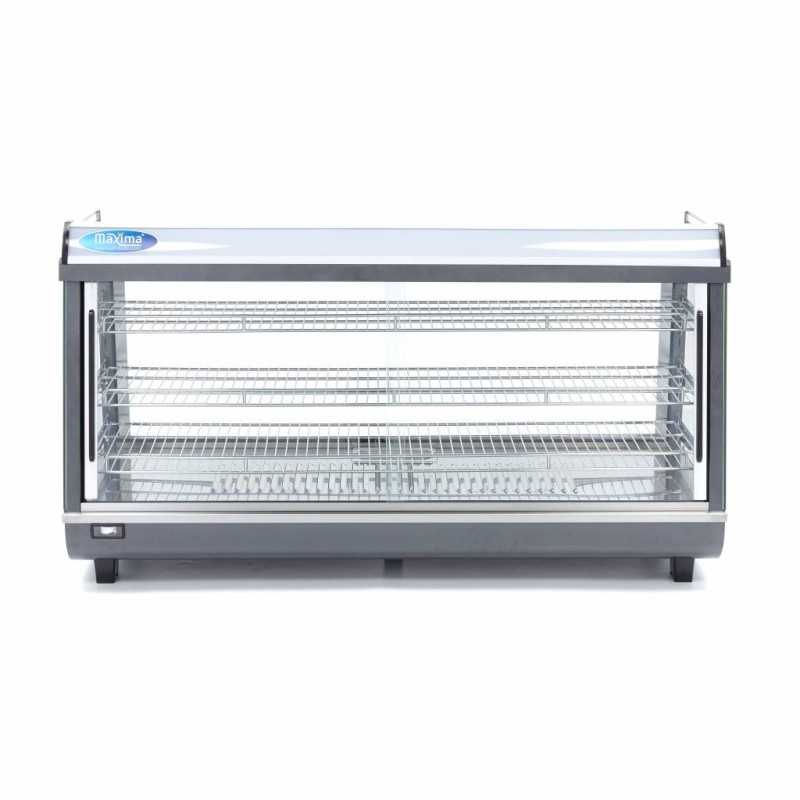 Maxima - Présentoir chauffant pour aliments - 186L - 121,5cm - 3 étagères