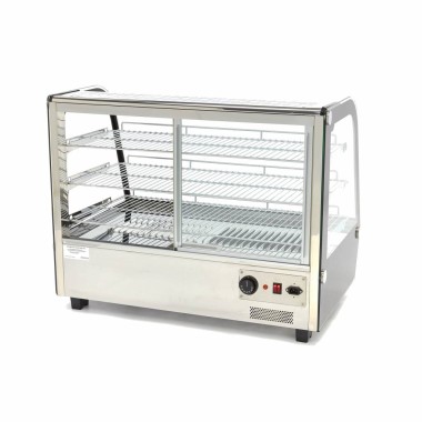 Maxima - Vitrine chauffante pour aliments - 160 L - 85,6 cm - 3 étagères