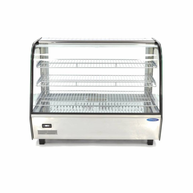 Maxima - Vitrine chauffante pour aliments - 160 L - 85,6 cm - 3 étagères