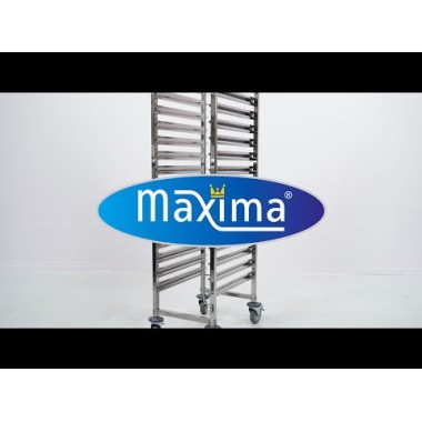 Maxima - Chariot à plateaux - Gastronorme - Convient pour 16 plateaux GN 1/1