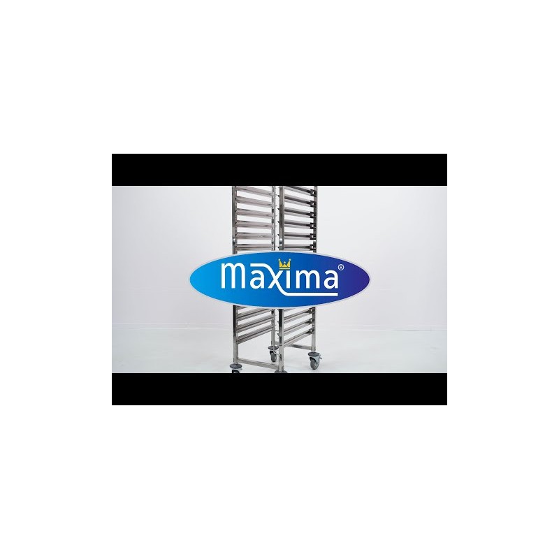 Maxima - Chariot à plateaux - Gastronorme - Convient pour 16 plateaux GN 1/1