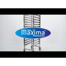 Maxima - Chariot à plateaux - Gastronorme - Convient pour 16 plateaux GN 1/1