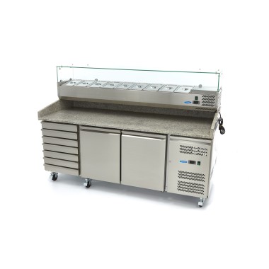 Maxima - Réfrigérateur à pizza professionnel - 202cm - 2 portes