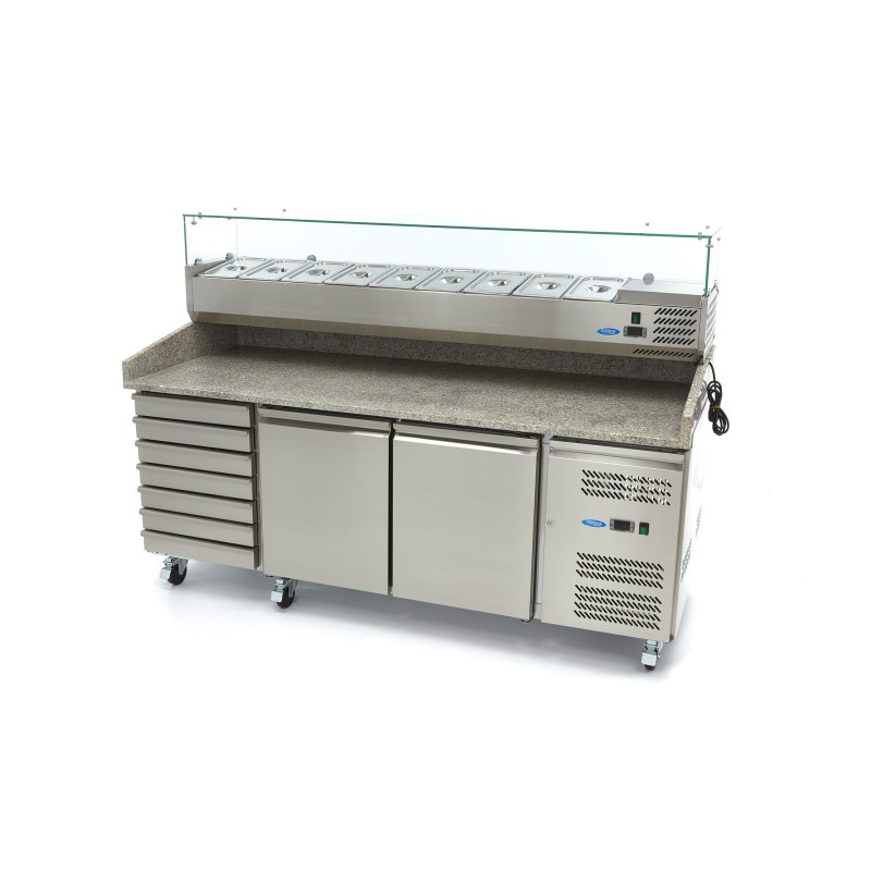 Maxima - Réfrigérateur à pizza professionnel - 202cm - 2 portes