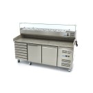 Maxima - Réfrigérateur à pizza professionnel - 202cm - 2 portes