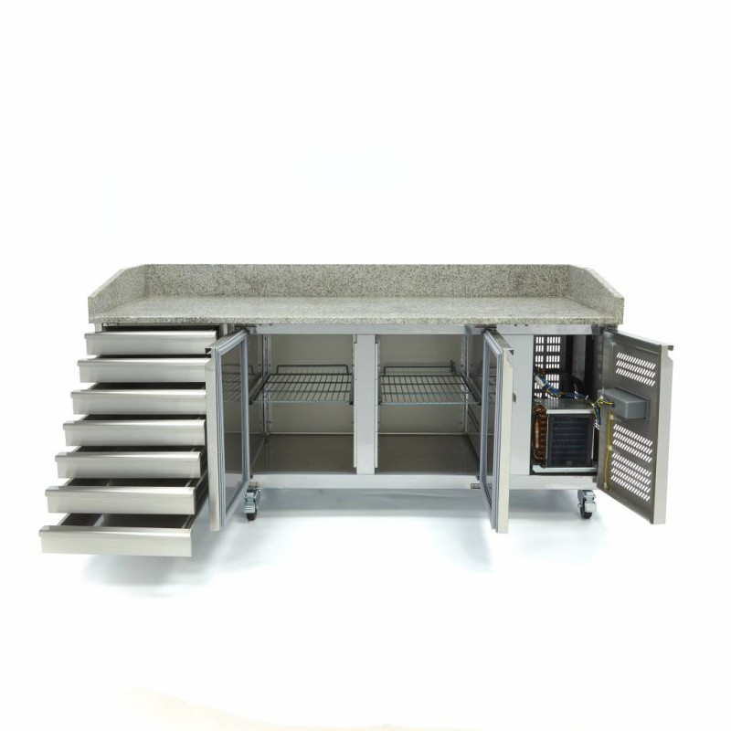 Maxima - Réfrigérateur à pizza professionnel - 202cm - 2 portes