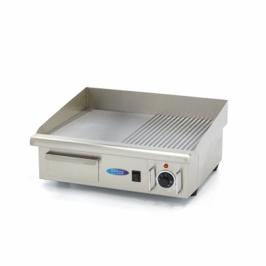 Maxima - Plancha - Demi-rainurée - 55 cm - incluant le bac de récupération des jus