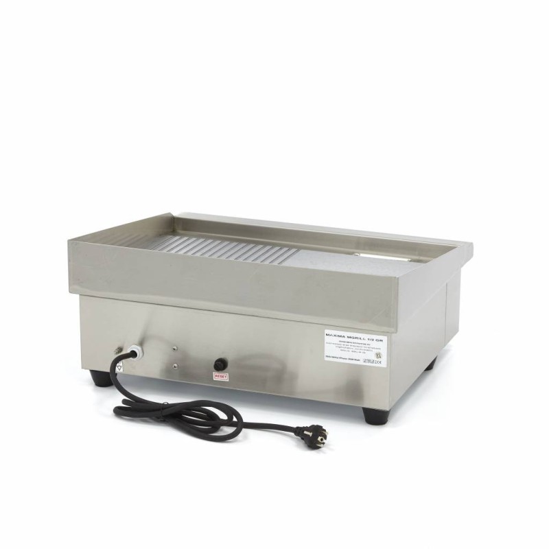Maxima - Plancha - Demi-rainurée - 55 cm - incluant le bac de récupération des jus