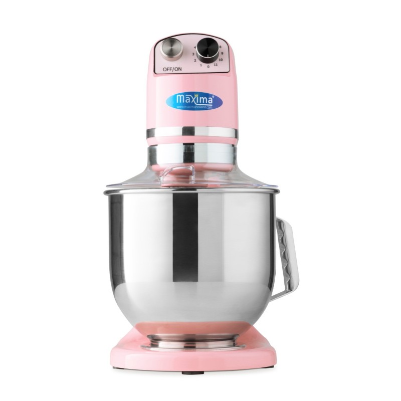Maxima - Batteur sur socle - 7L - Jusqu'à 2kg de pâte - Rose