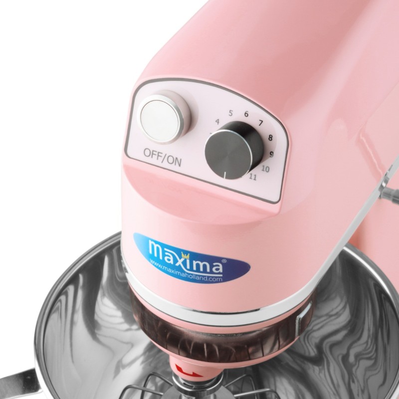 Maxima - Batteur sur socle - 7L - Jusqu'à 2kg de pâte - Rose