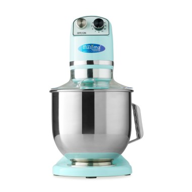 Maxima - Batteur sur socle - 7 L - Jusqu'à 2 kg de pâte - Bleu