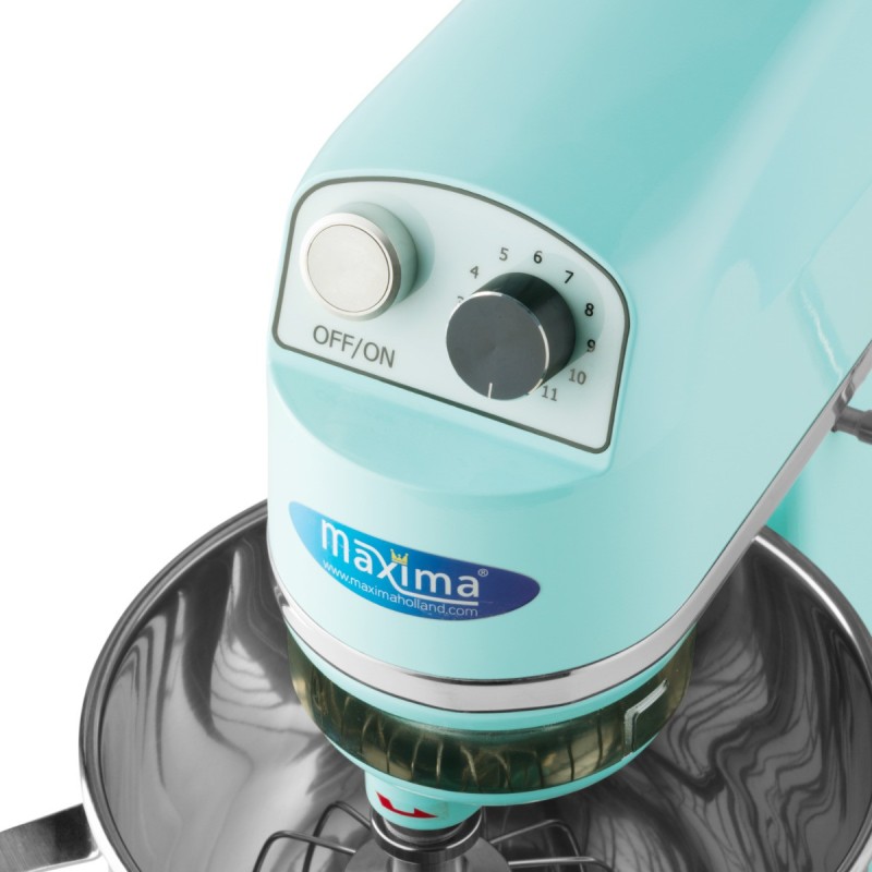 Maxima - Batteur sur socle - 7 L - Jusqu'à 2 kg de pâte - Bleu