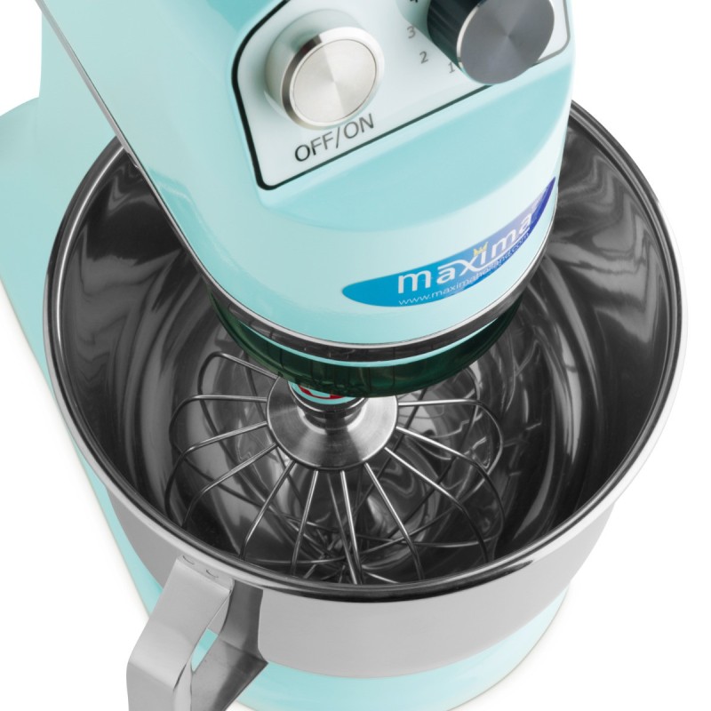 Maxima - Batteur sur socle - 7 L - Jusqu'à 2 kg de pâte - Bleu