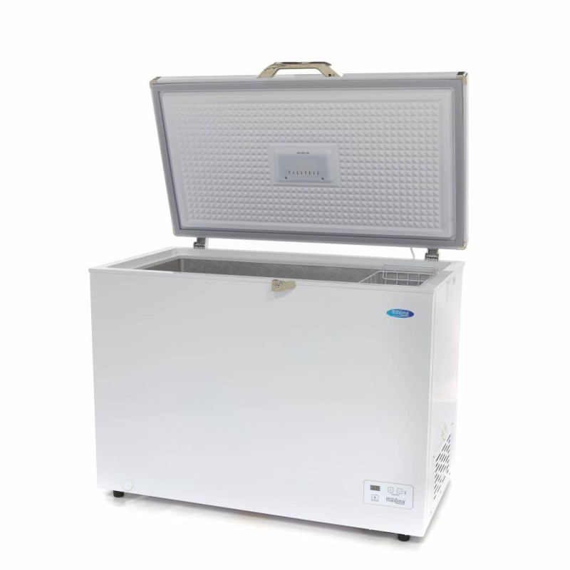 Maxima - Congélateur coffre - 282L - 2 roues - panier suspendu inclus