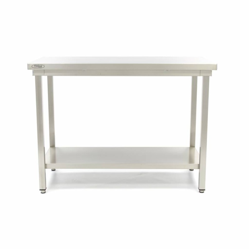 Maxima - Table en acier inoxydable - 60 x 70cm - Hauteur réglable