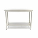Maxima - Table en acier inoxydable - 60 x 70cm - Hauteur réglable