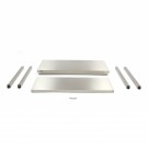 Maxima - Table en acier inoxydable - 60 x 70cm - Hauteur réglable
