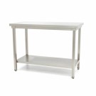 Maxima - Table en acier inoxydable - 60 x 70cm - Hauteur réglable