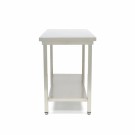 Maxima - Table en acier inoxydable - 60 x 70cm - Hauteur réglable