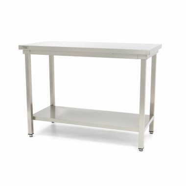Maxima - Table en acier inoxydable - 60 x 70cm - Hauteur réglable