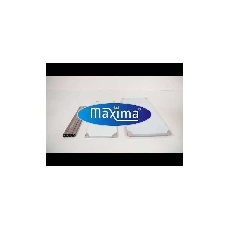 Maxima - Table en acier inoxydable - 60 x 70cm - Hauteur réglable