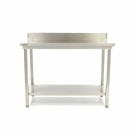Maxima - Table en acier inoxydable - 80 x 70cm - Hauteur ajustable - avec dosseret