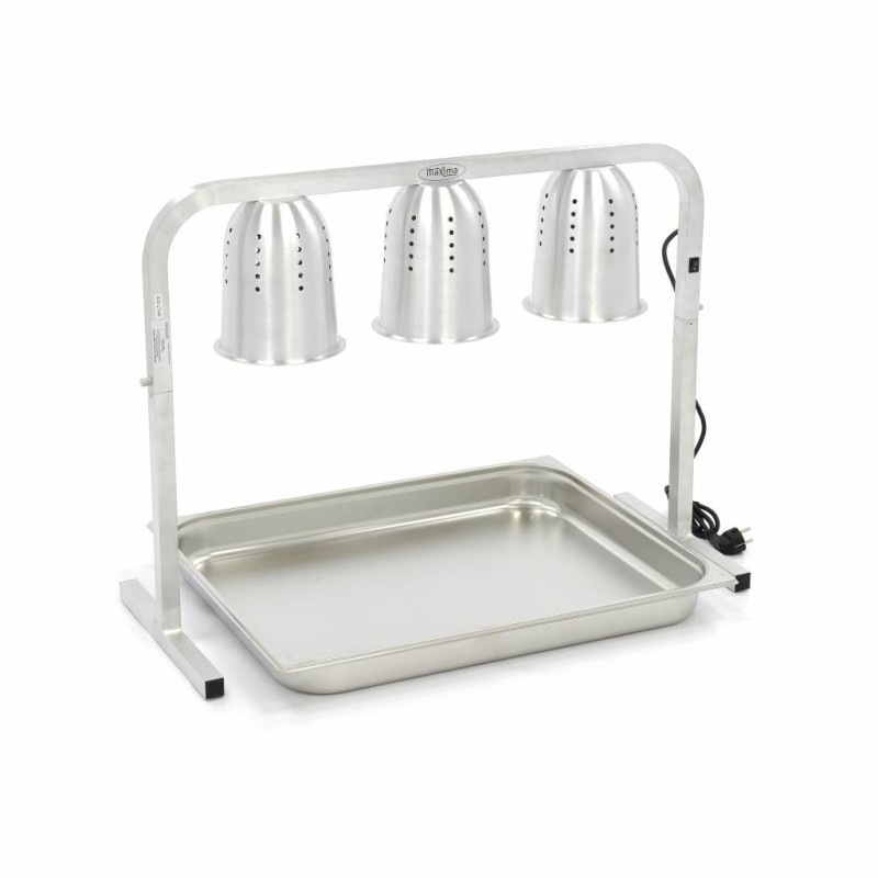 Maxima - Lampe de chauffage - 3 lampes - inclut 3 lampes et 1 conteneur GN 1/2 x 1