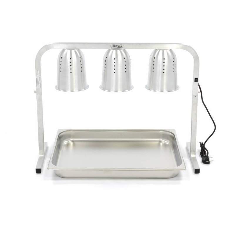 Maxima - Lampe de chauffage - 3 lampes - inclut 3 lampes et 1 conteneur GN 1/2 x 1