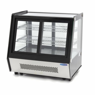 Maxima - Réfrigérateur vitré - 125L - 71cm - Portes coulissantes avant et arrière