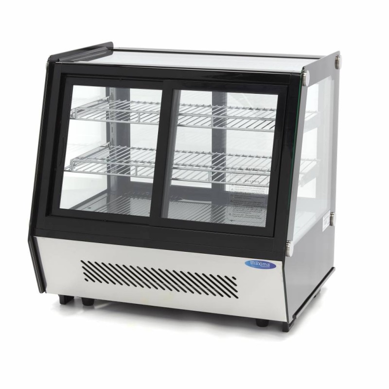Maxima - Réfrigérateur vitré - 125L - 71cm - Portes coulissantes avant et arrière