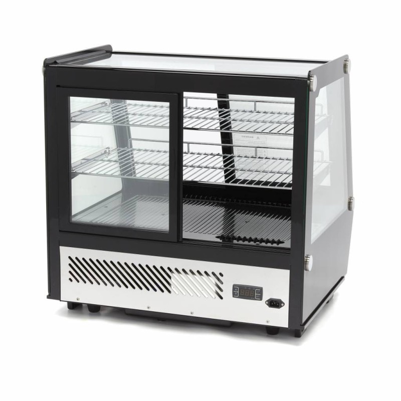 Maxima - Réfrigérateur vitré - 125L - 71cm - Portes coulissantes avant et arrière