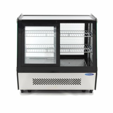 Maxima - Réfrigérateur vitré - 125L - 71cm - Portes coulissantes avant et arrière