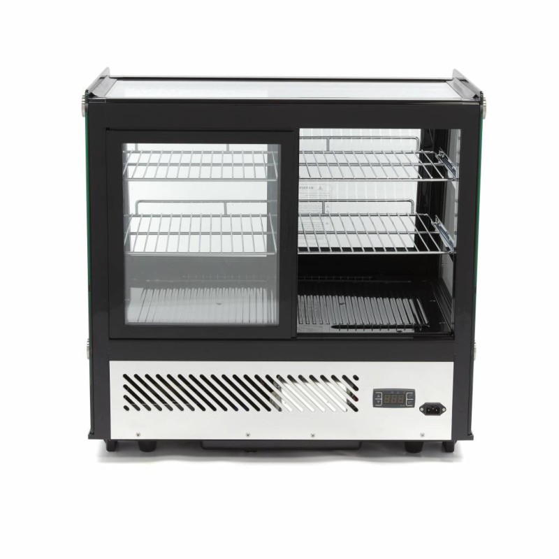 Maxima - Réfrigérateur vitré - 125L - 71cm - Portes coulissantes avant et arrière
