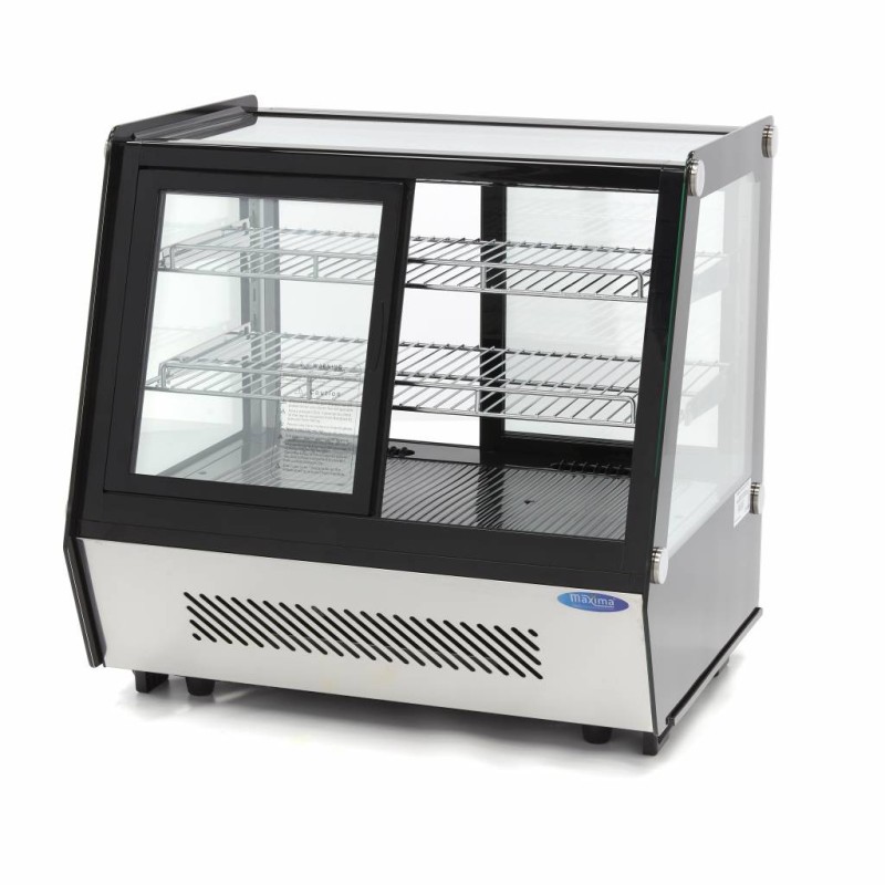 Maxima - Réfrigérateur vitré - 125L - 71cm - Portes coulissantes avant et arrière