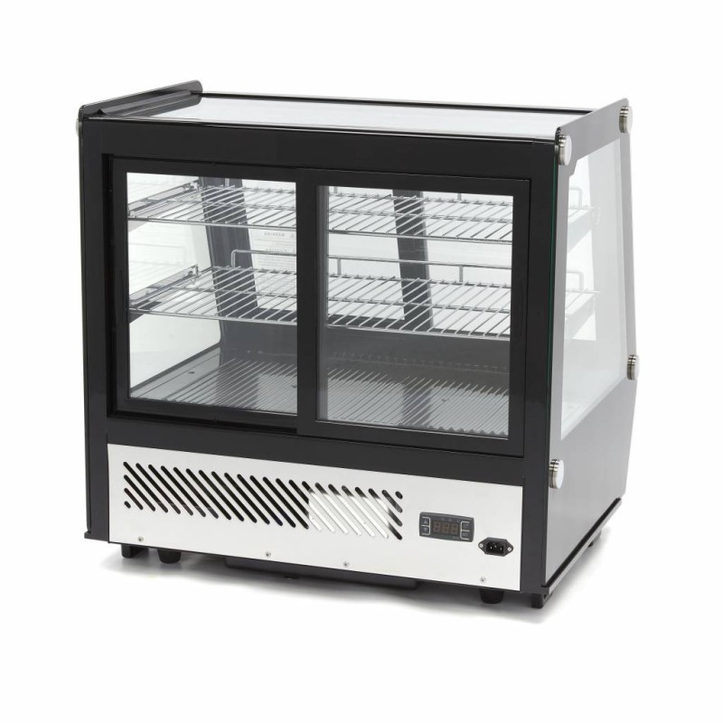 Maxima - Réfrigérateur vitré - 125L - 71cm - Portes coulissantes avant et arrière