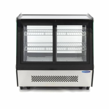 Maxima - Réfrigérateur vitré - 125L - 71cm - Portes coulissantes avant et arrière